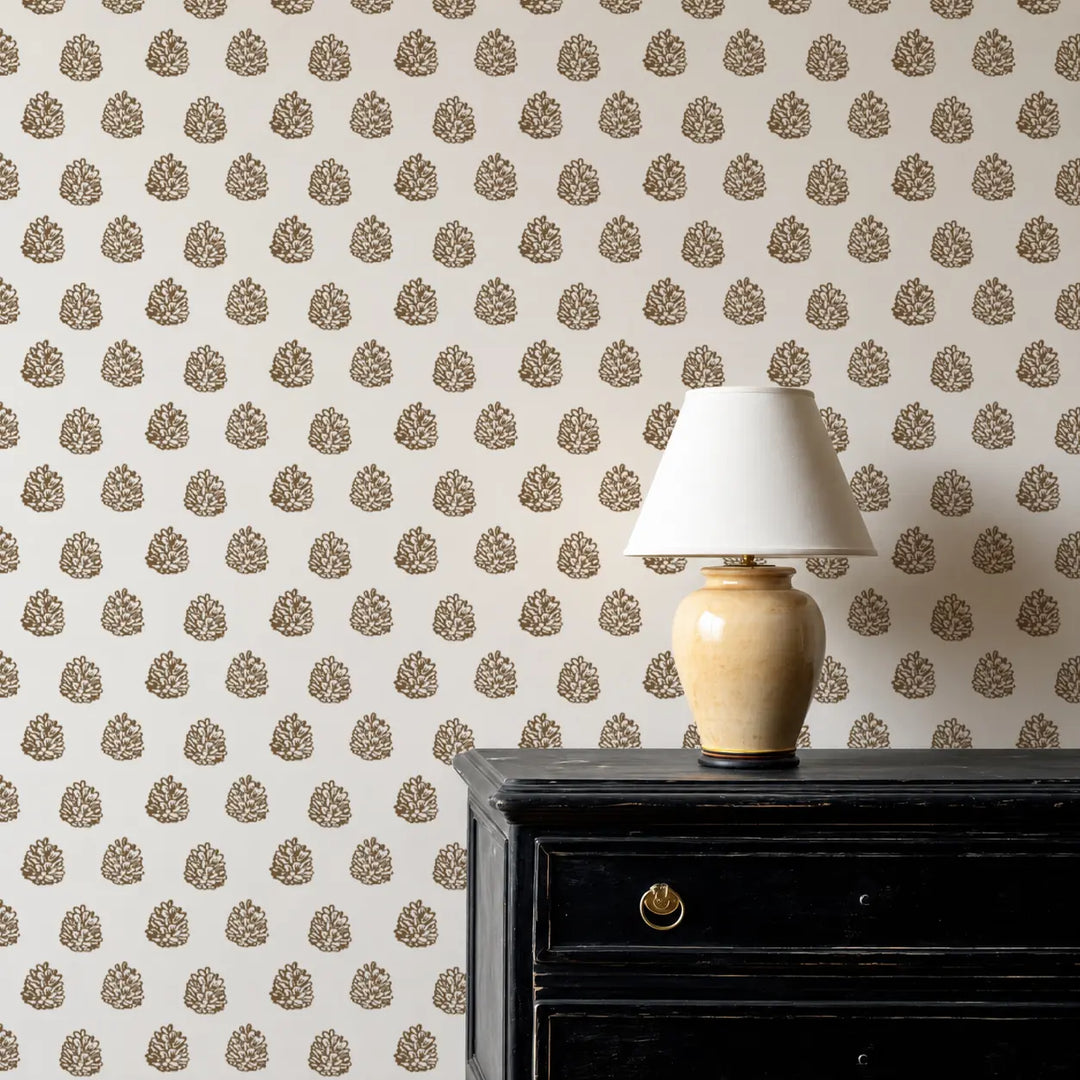 Juniper - Kolkata Brown Wallpaper by August Table