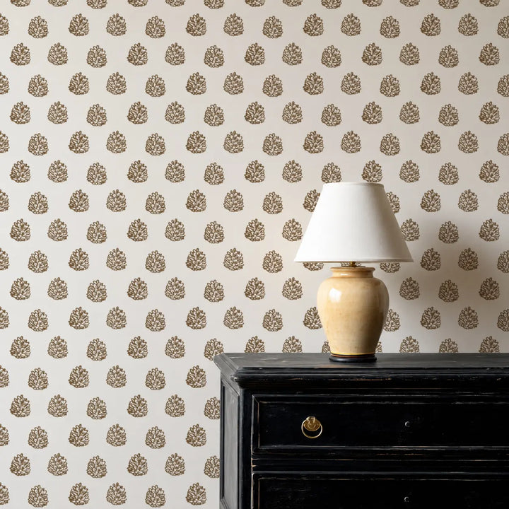 Juniper - Kolkata Brown Wallpaper by August Table