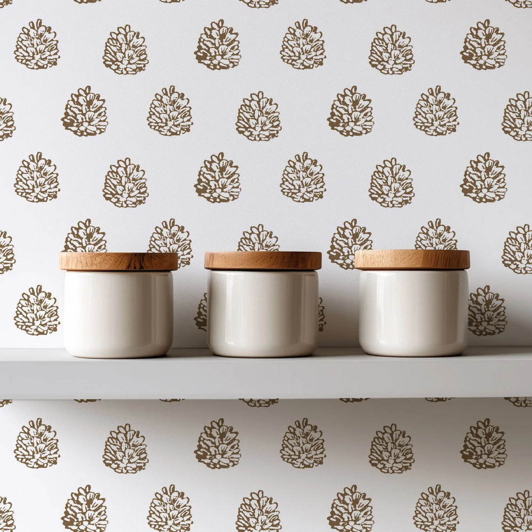 Juniper - Kolkata Brown Wallpaper by August Table