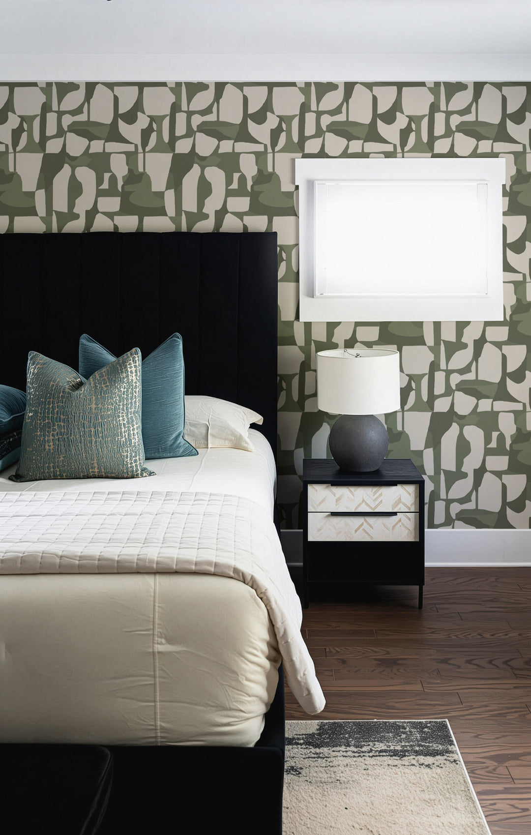 Abstract Attraction - Celery Olive Wallpaper by Blessed Little Bungalow