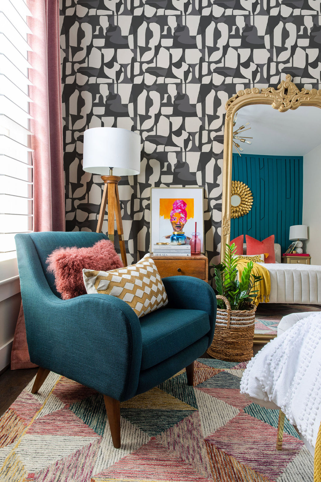 Abstract Attraction - Neutral Black Wallpaper by Blessed Little Bungalow