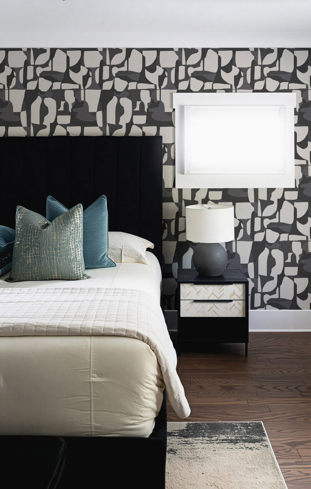 Abstract Attraction - Neutral Black Wallpaper by Blessed Little Bungalow