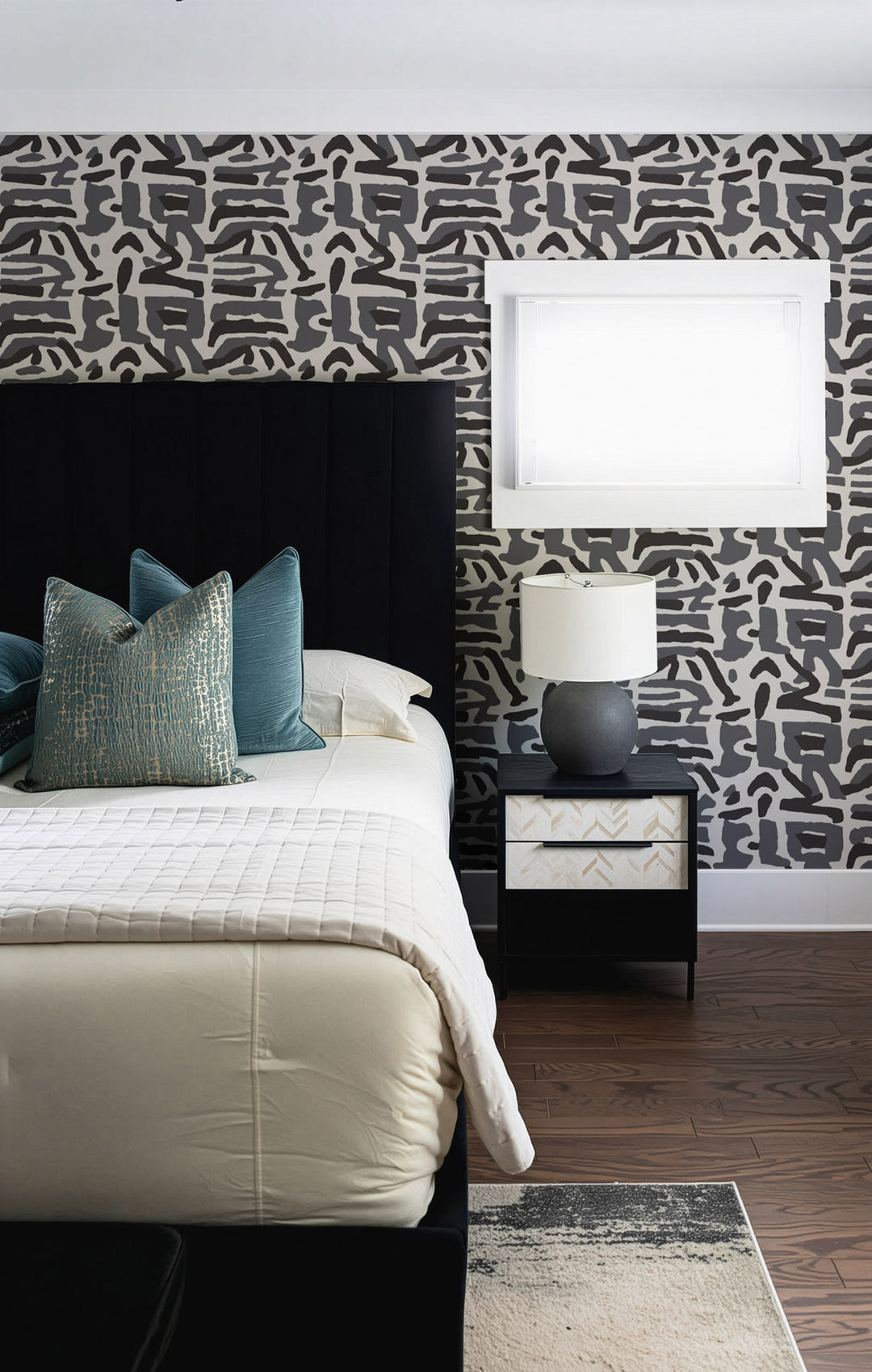 Tribal Traditions - Neutral Black Wallpaper by Blessed Little Bungalow