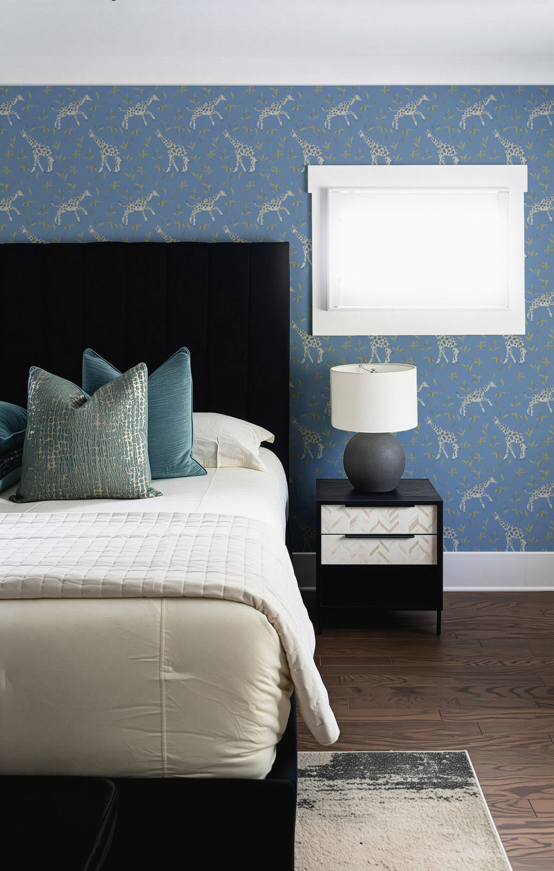 Gentle Giraffe - Periwinkle Wallpaper by Blessed Little Bungalow