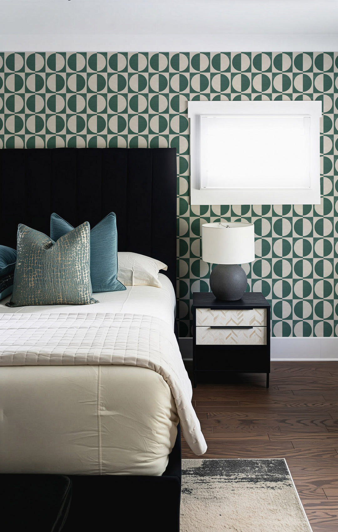 Glass Half Full - Emerald Wallpaper by Blessed Little Bungalow
