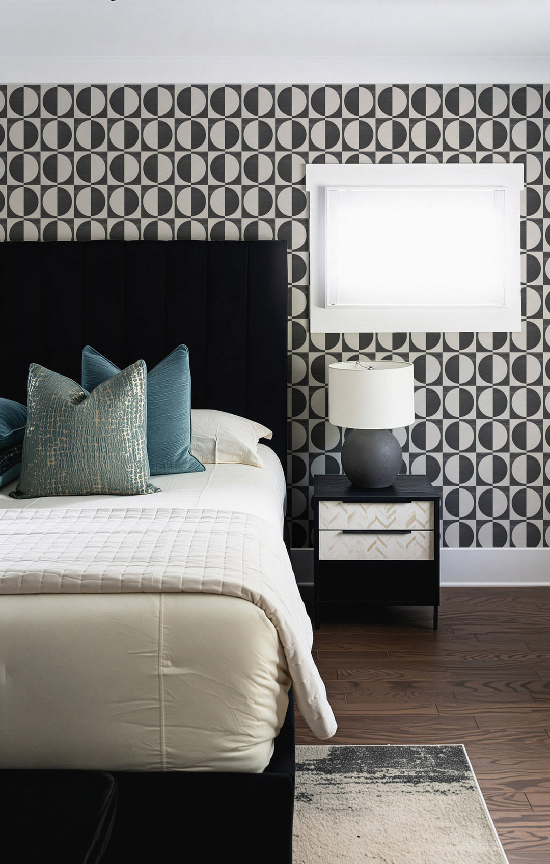 Glass Half Full - Neutral Black Wallpaper by Blessed Little Bungalow