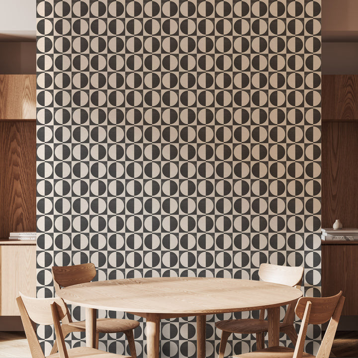Glass Half Full - Neutral Black Wallpaper by Blessed Little Bungalow