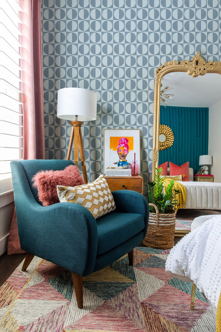 Glass Half Full - Sky Blue Wallpaper by Blessed Little Bungalow