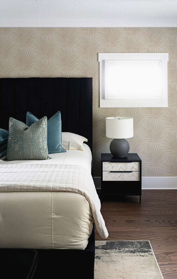 Isle of Palms - Cream Taupe Wallpaper by Blessed Little Bungalow