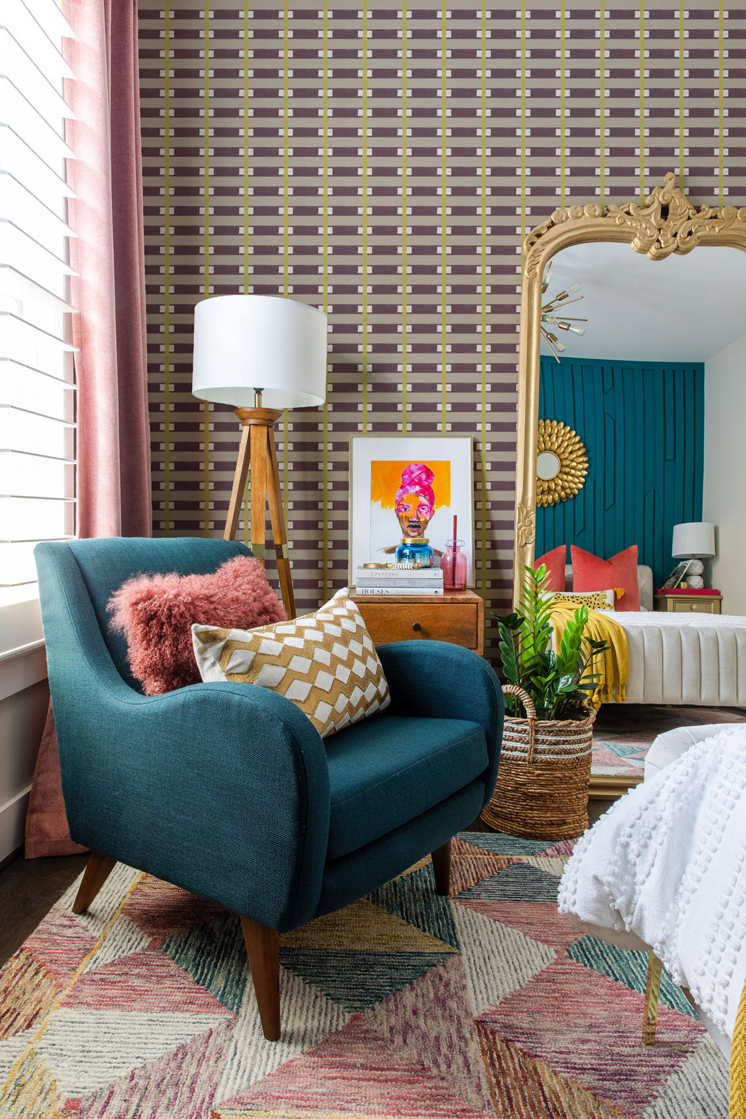 Lowcountry Sweetgrass - Eggplant Wallpaper by Blessed Little Bungalow