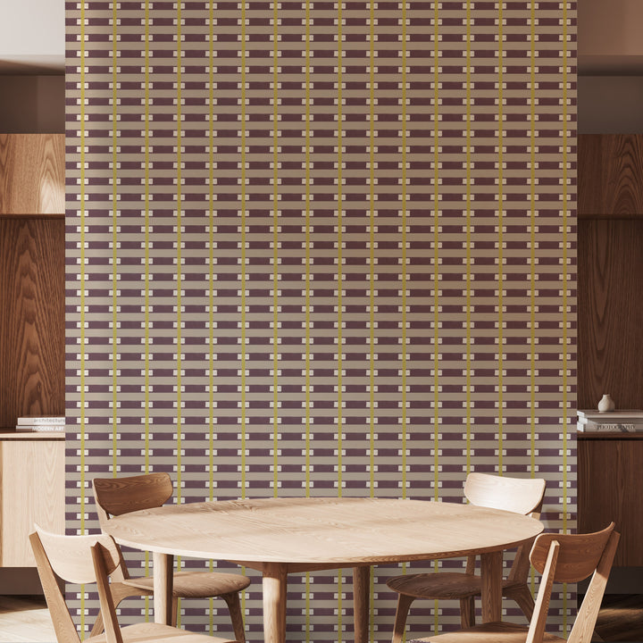 Lowcountry Sweetgrass - Eggplant Wallpaper by Blessed Little Bungalow