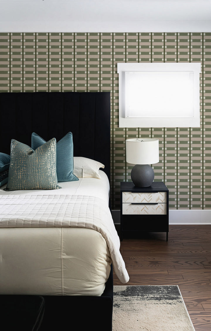 Lowcountry Sweetgrass - Olive Taupe Wallpaper by Blessed Little Bungalow
