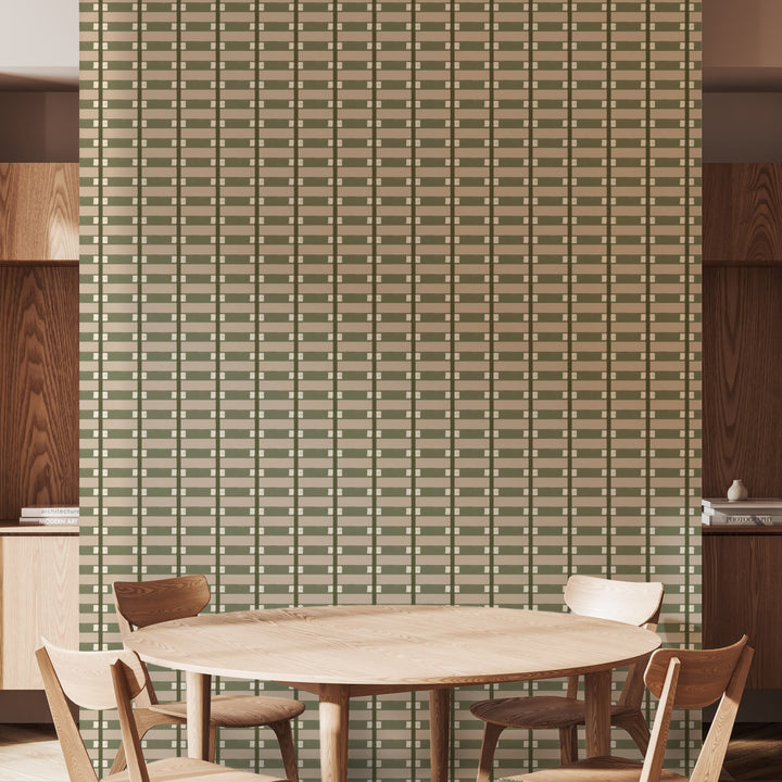 Lowcountry Sweetgrass - Olive Taupe Wallpaper by Blessed Little Bungalow
