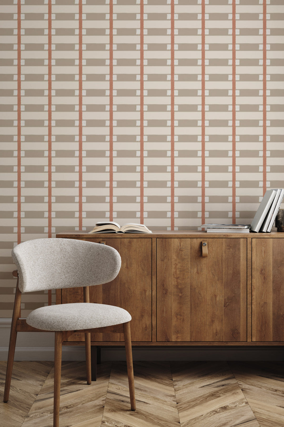 Lowcountry Sweetgrass - Taupe Clay Wallpaper by Blessed Little Bungalow