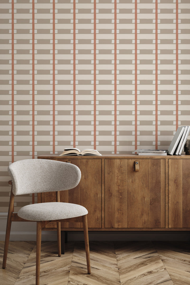 Lowcountry Sweetgrass - Taupe Clay Wallpaper by Blessed Little Bungalow