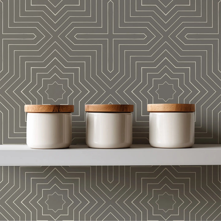 Grand - Muted Brown Wallpaper