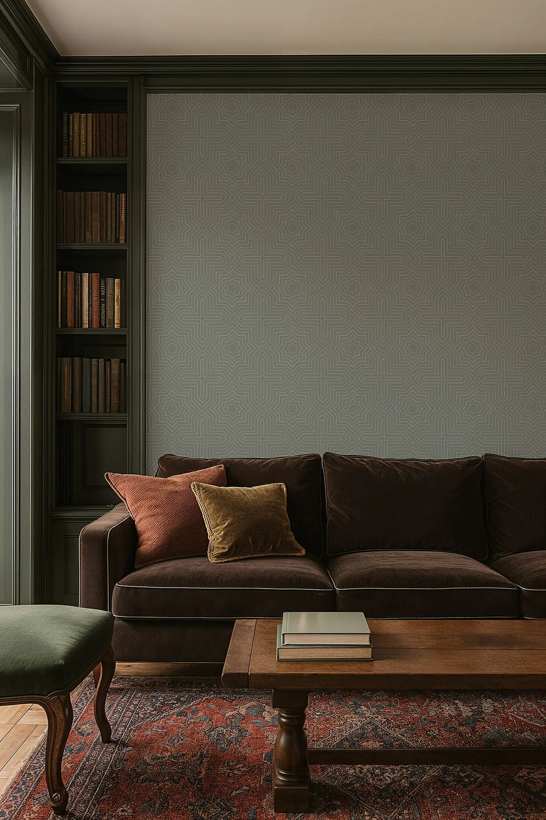 Grand - Sage Taupe Wallpaper