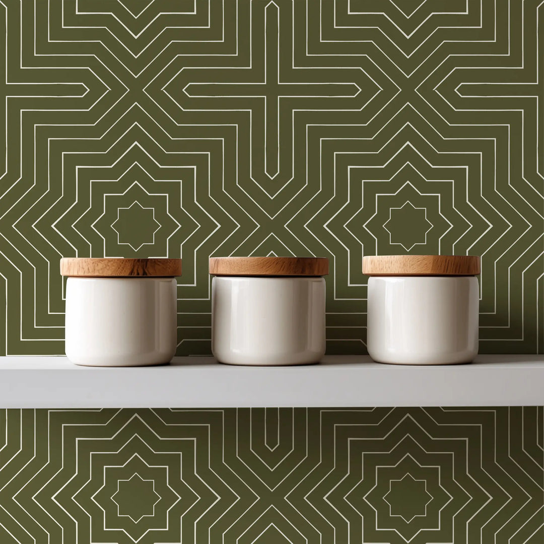 Grand - Deep Olive Wallpaper