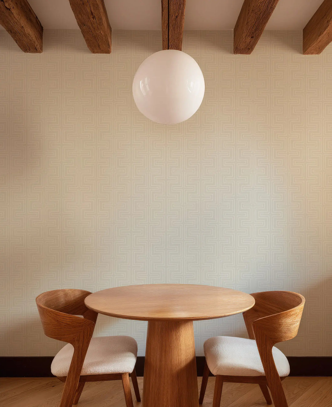 Halsted Geometric - Linen Wallpaper