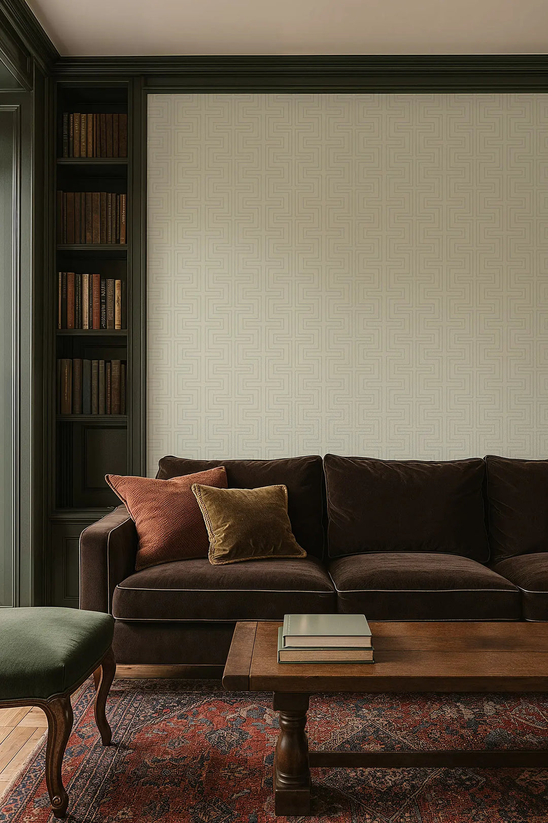 Halsted Geometric - Pale Mineral Blue Wallpaper