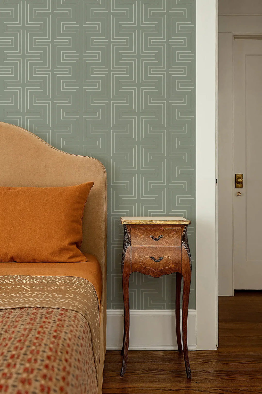 Halsted Geometric - Sage Taupe Wallpaper