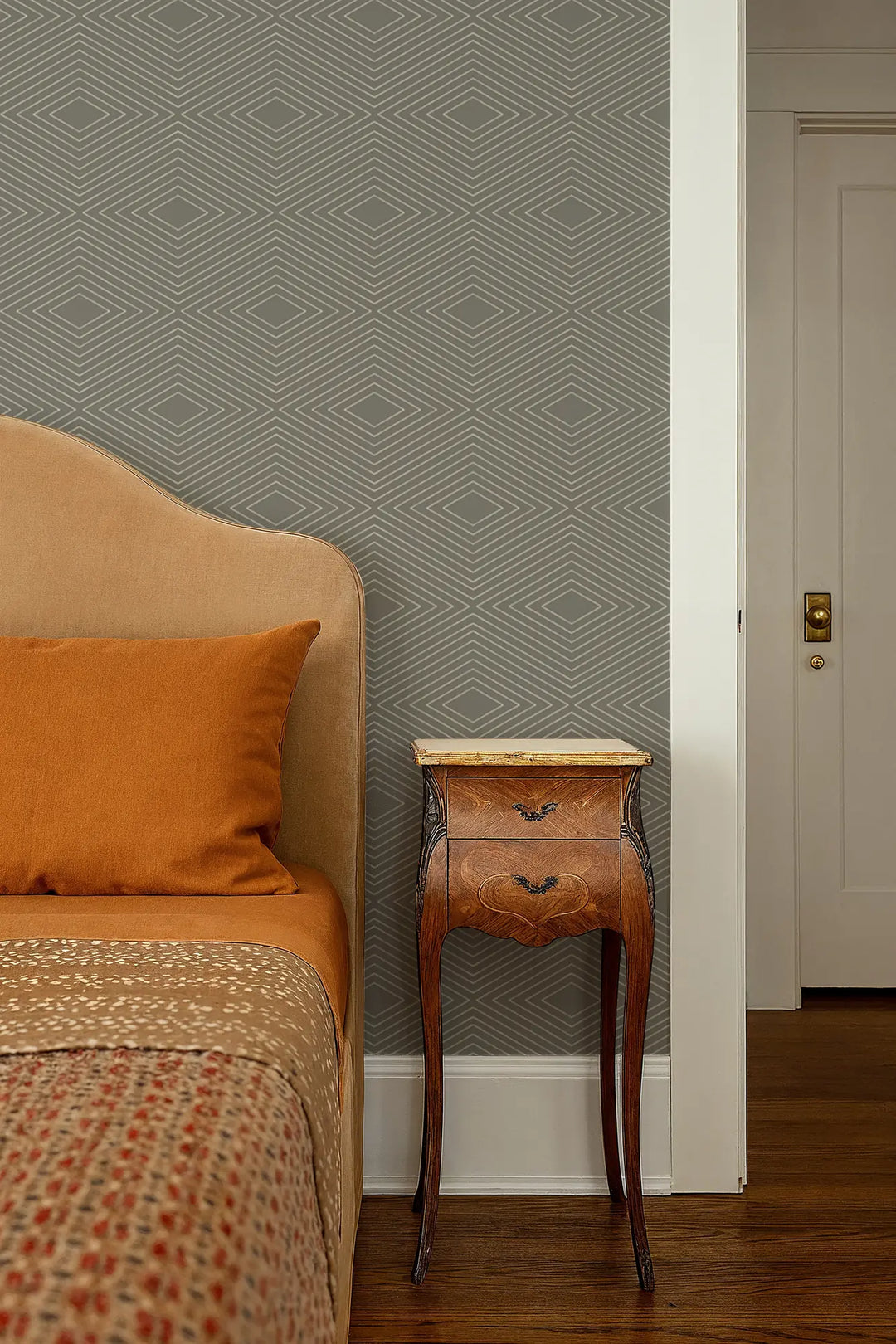Huron - Muted Brown Wallpaper