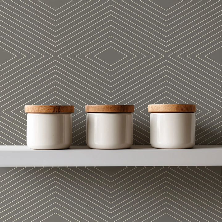 Huron - Muted Brown Wallpaper