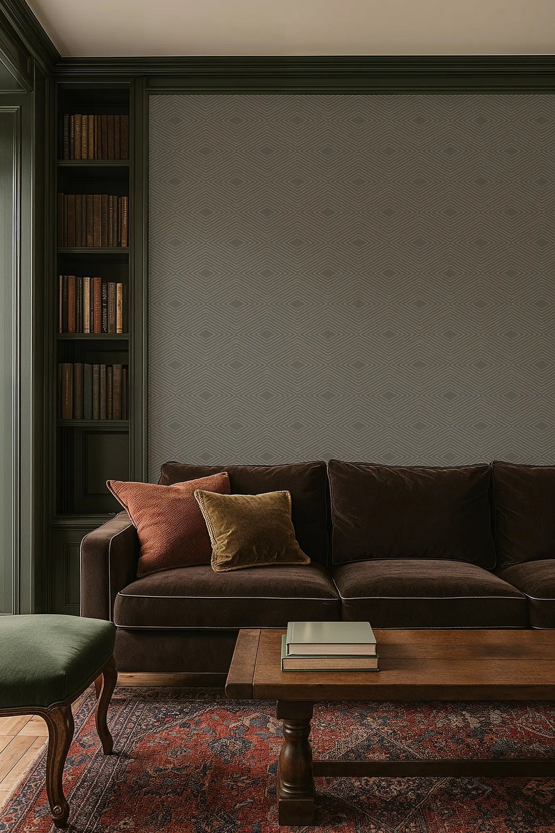 Huron - Muted Brown Wallpaper