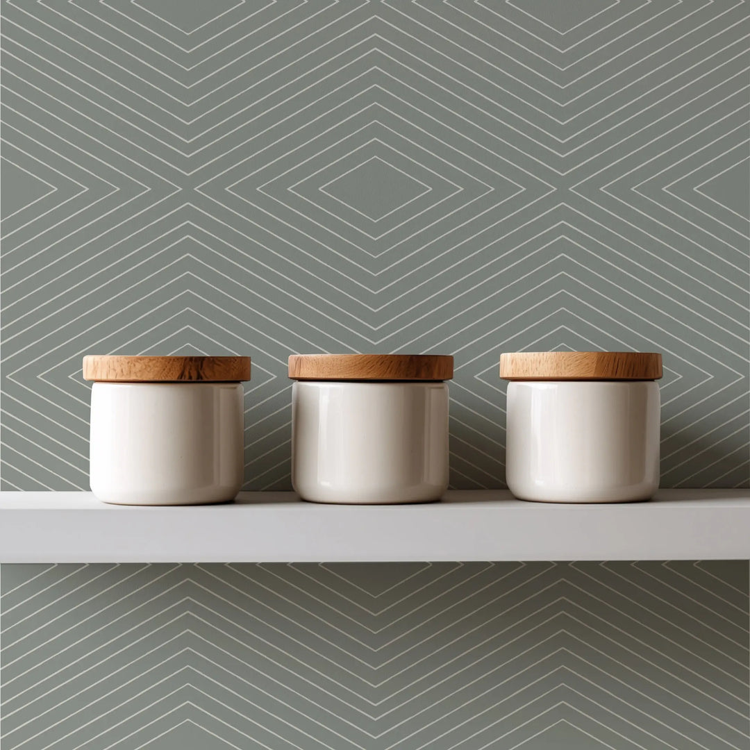 Huron - Sage Taupe Wallpaper