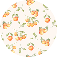 Citrus - Cream Floral Wallpaper by Cara's Garden