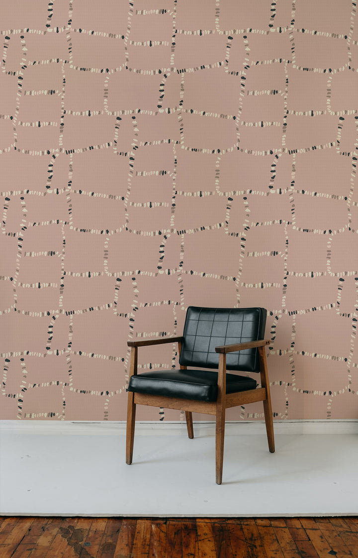 Tulum Ruins - Blush Wallpaper by Forbes + Masters