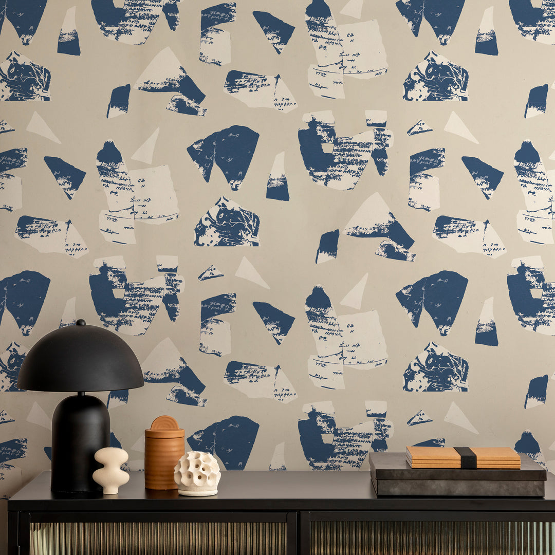 Bo-Kaap Curb - Blue China Wallpaper by Forbes Masters