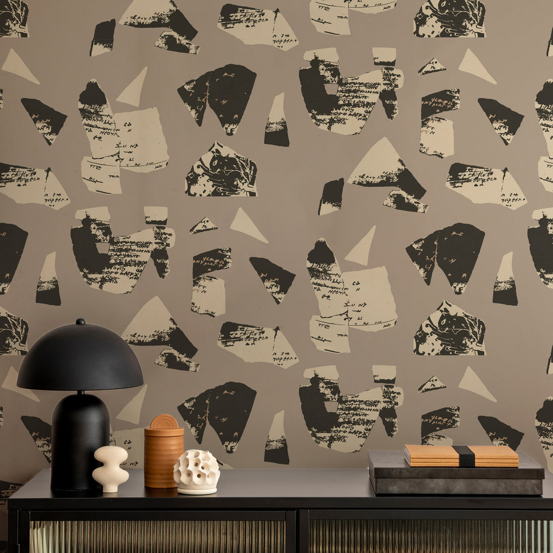 Bo-Kaap Curb - Newsprint Gray Wallpaper by Forbes + Masters