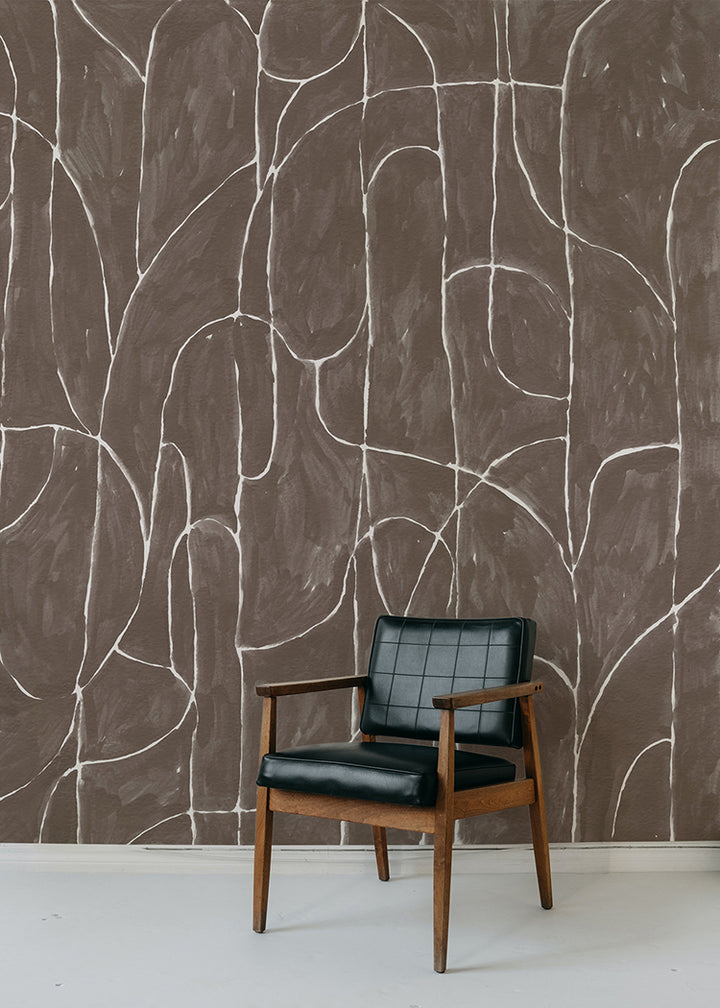 Boulder Beach Mural - Cocoa Wallpaper by Forbes + Masters