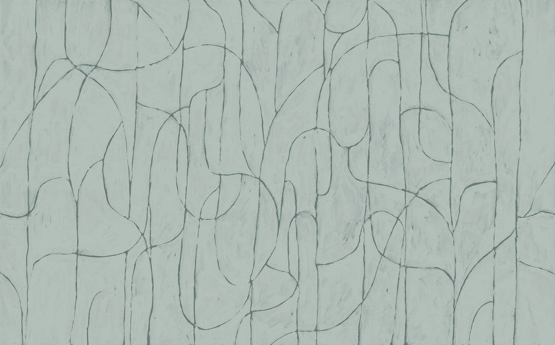 Boulder Beach Wall Mural - Sky Blue Jade Wallpaper by Forbes Masters