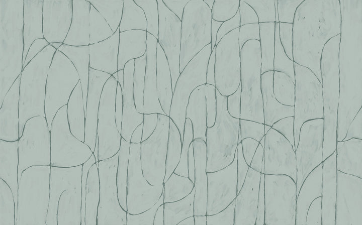 Boulder Beach Wall Mural - Sky Blue Jade Wallpaper by Forbes Masters