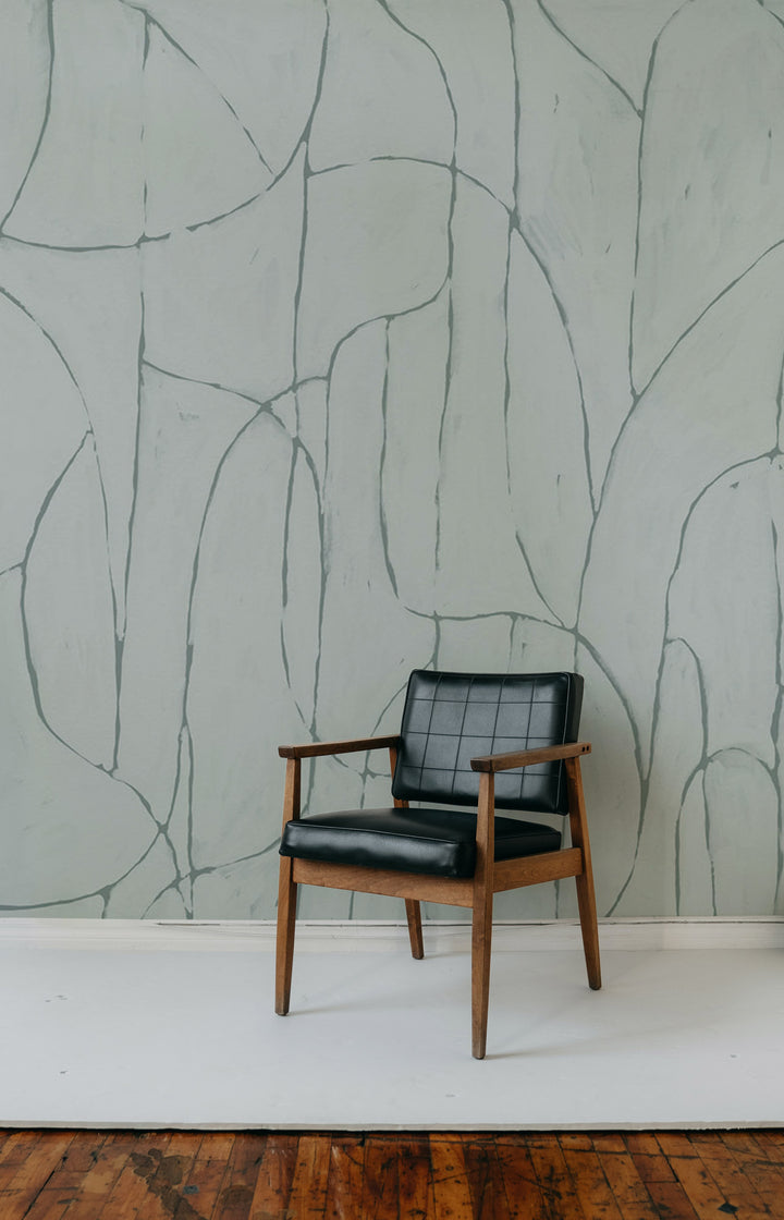 Boulder Beach Wall Mural - Sky Blue Jade Wallpaper by Forbes Masters