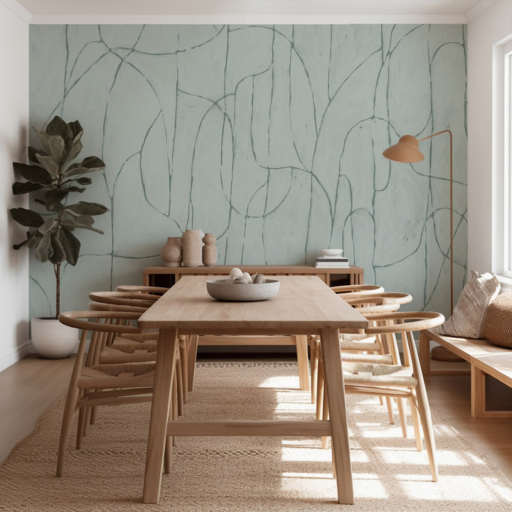 Boulder Beach Wall Mural - Sky Blue Jade Wallpaper by Forbes Masters