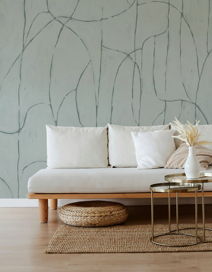 Boulder Beach Wall Mural - Sky Blue Jade Wallpaper by Forbes Masters