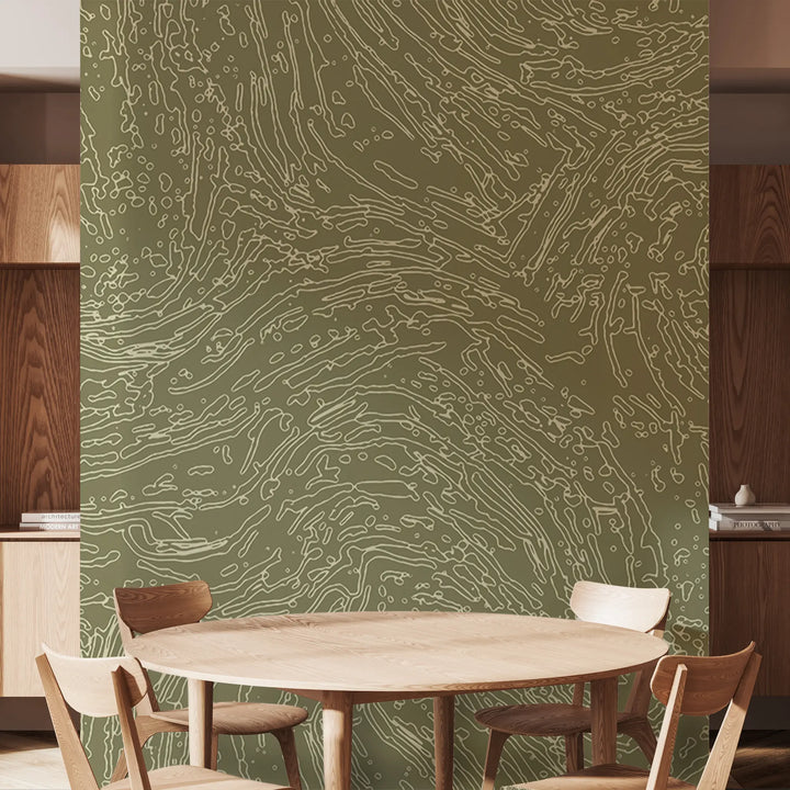 Flow Wall Mural - Olive