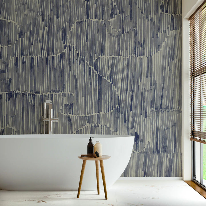 Stacked Wall Mural - Prussian Blue