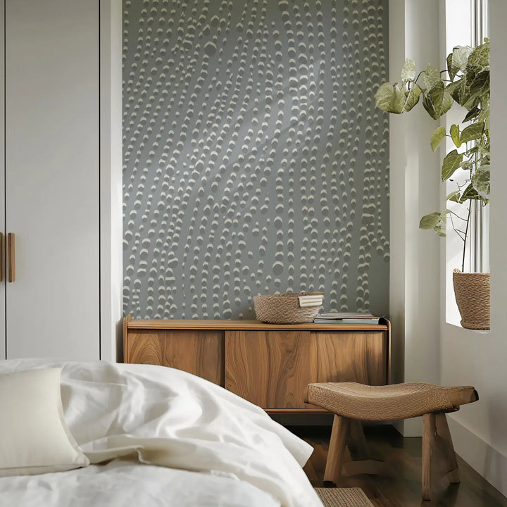 Shagreen Waves Wall Mural - Slate Gray