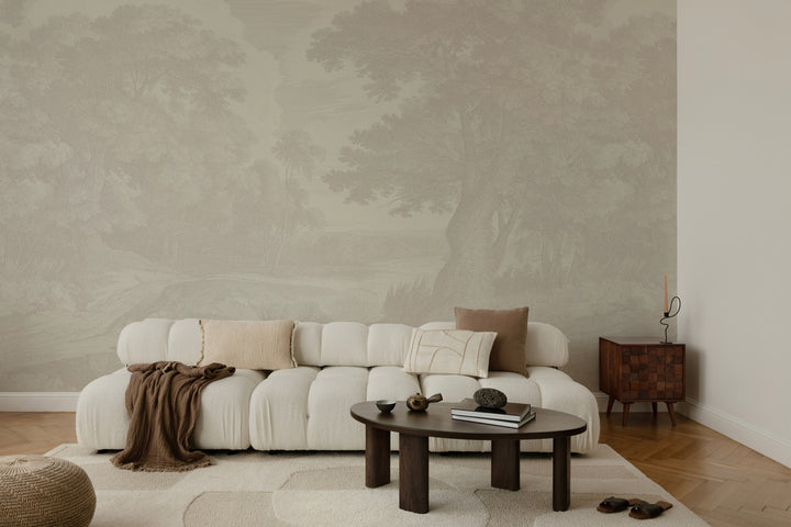 Edge of a Wood Wall Mural - Shell Tint