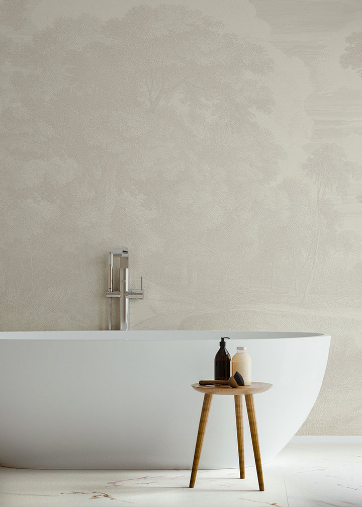 Edge of a Wood Wall Mural - Shell Tint