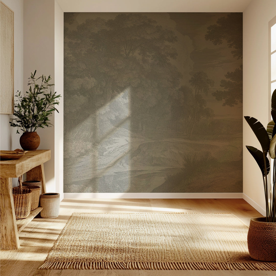 Edge of a Wood Wall Mural - Walnut