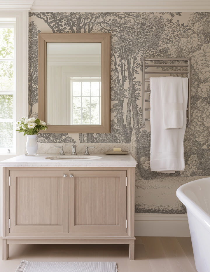 Mineral Spring Wall Mural - Slate Gray