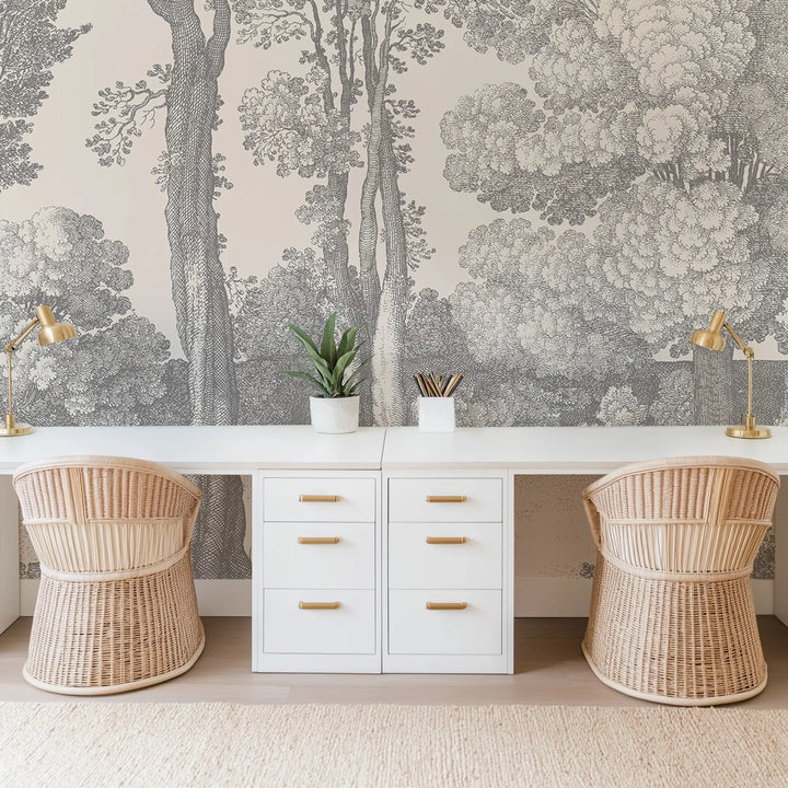 Mineral Spring Wall Mural - Slate Gray