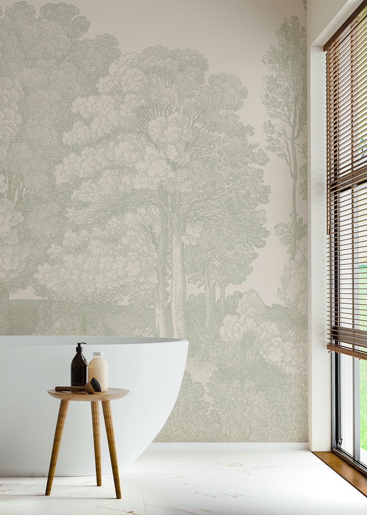 Mineral Spring Wall Mural - Parchment Sage