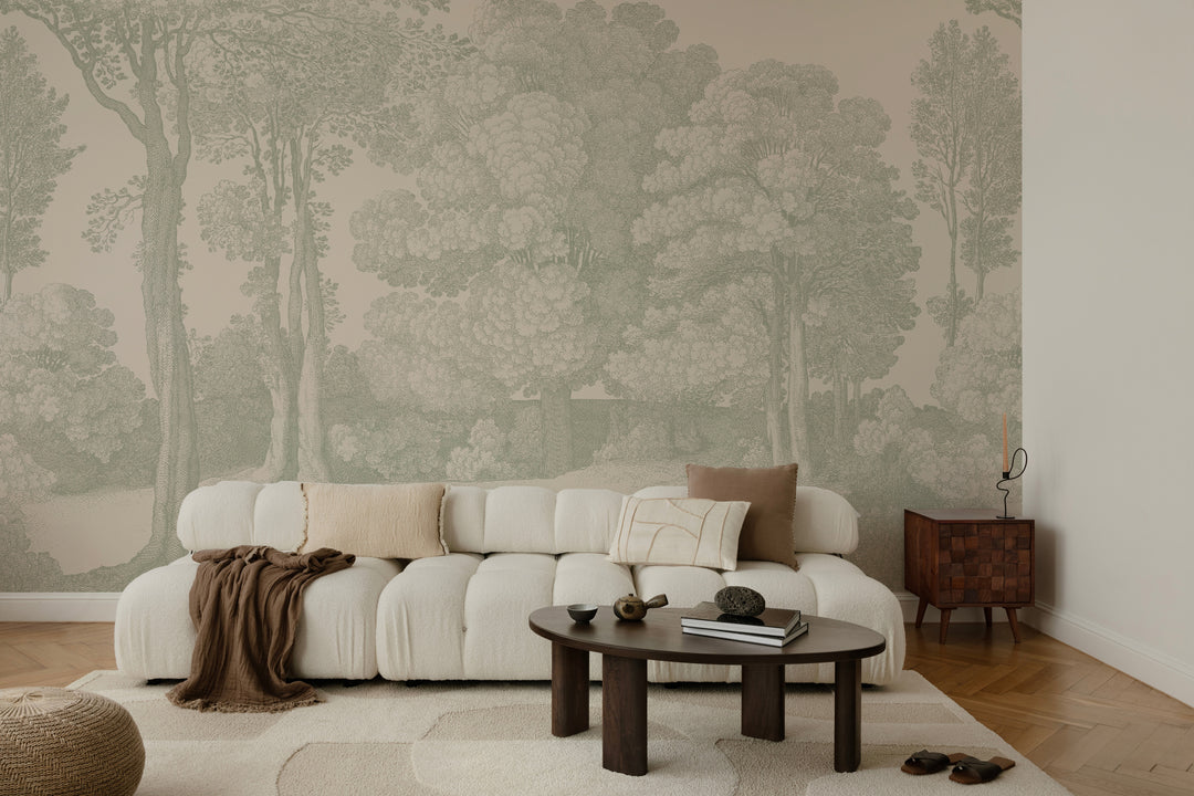 Mineral Spring Wall Mural - Parchment Sage