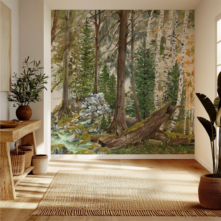 Rocky Mountain Forest Wall Mural - Early Fall